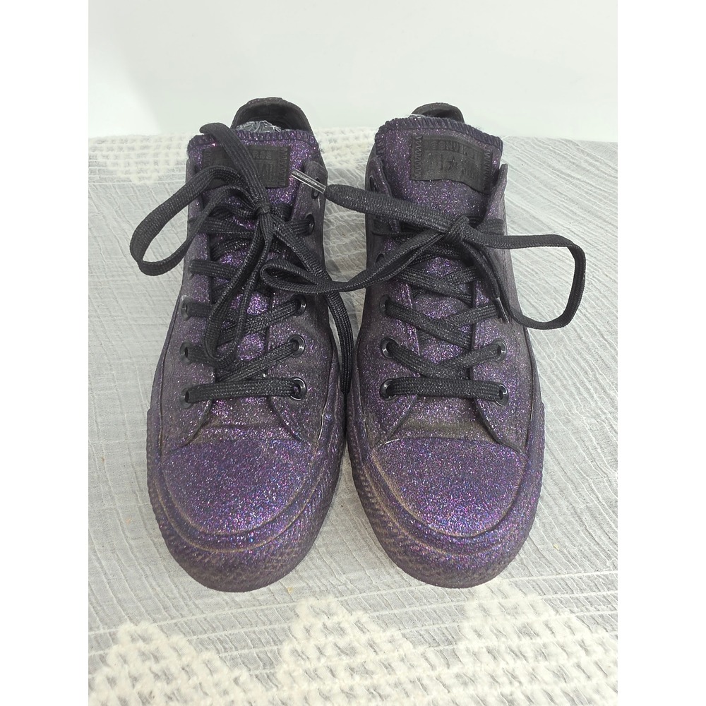 Converse Chuck Taylor All Star Purple Glitter Galaxy Low Top Sneakers 162992C